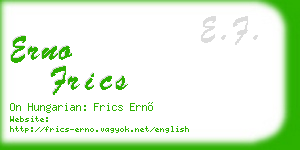 erno frics business card